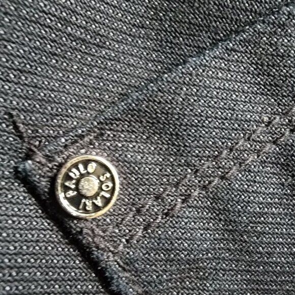 Paulo Solari Modern Fit Mens Black Cotton Pants 40W X 30L - Picture 8 of 11